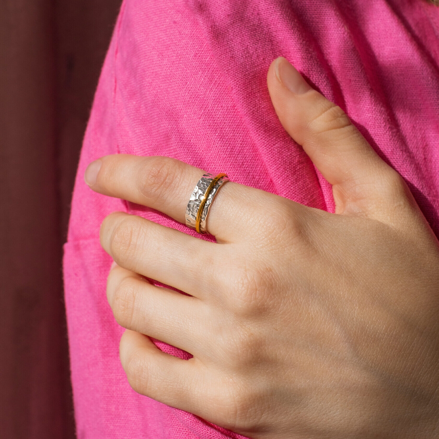 EKATERINA TOLSTAYA Кольцо битое M с латунью