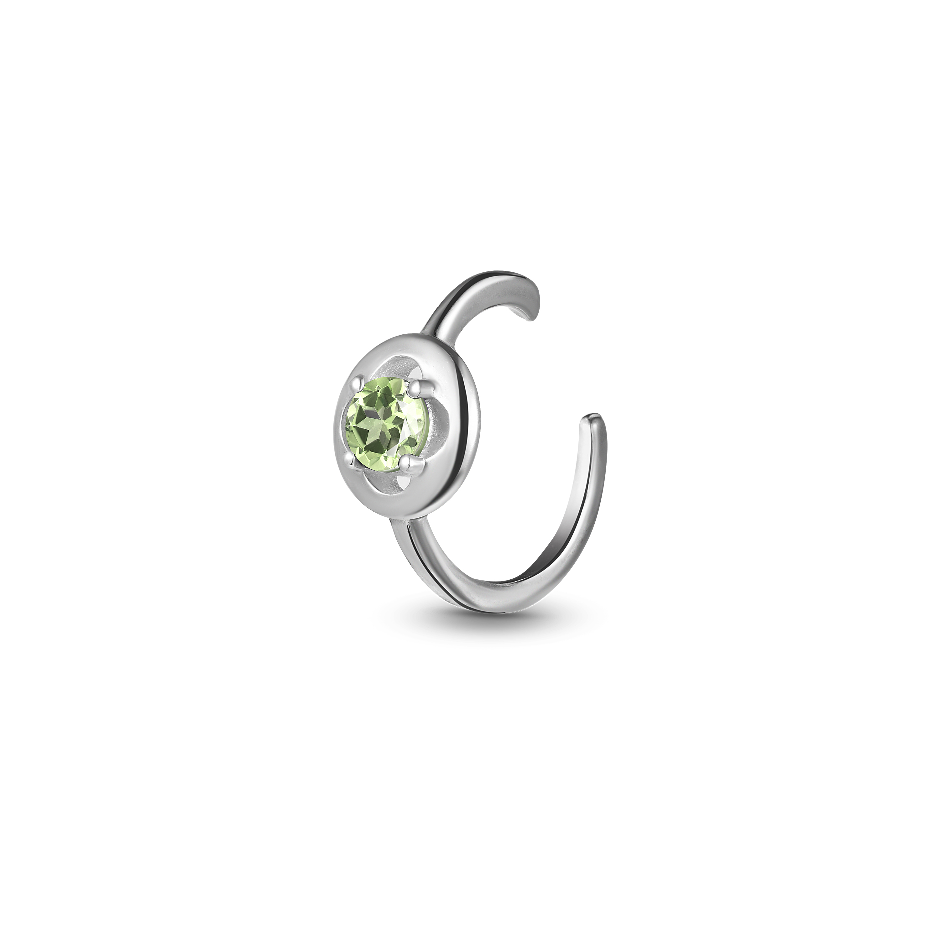 INFANTA Кафф с камнем Cerchio с хризолитом в серебре