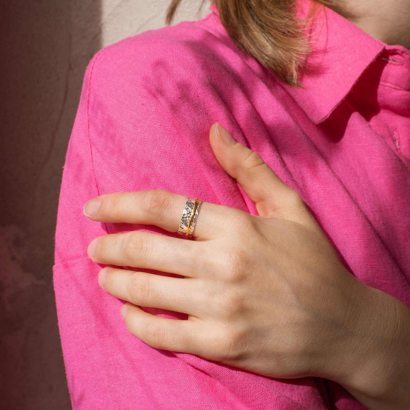 EKATERINA TOLSTAYA Кольцо битое M с латунью