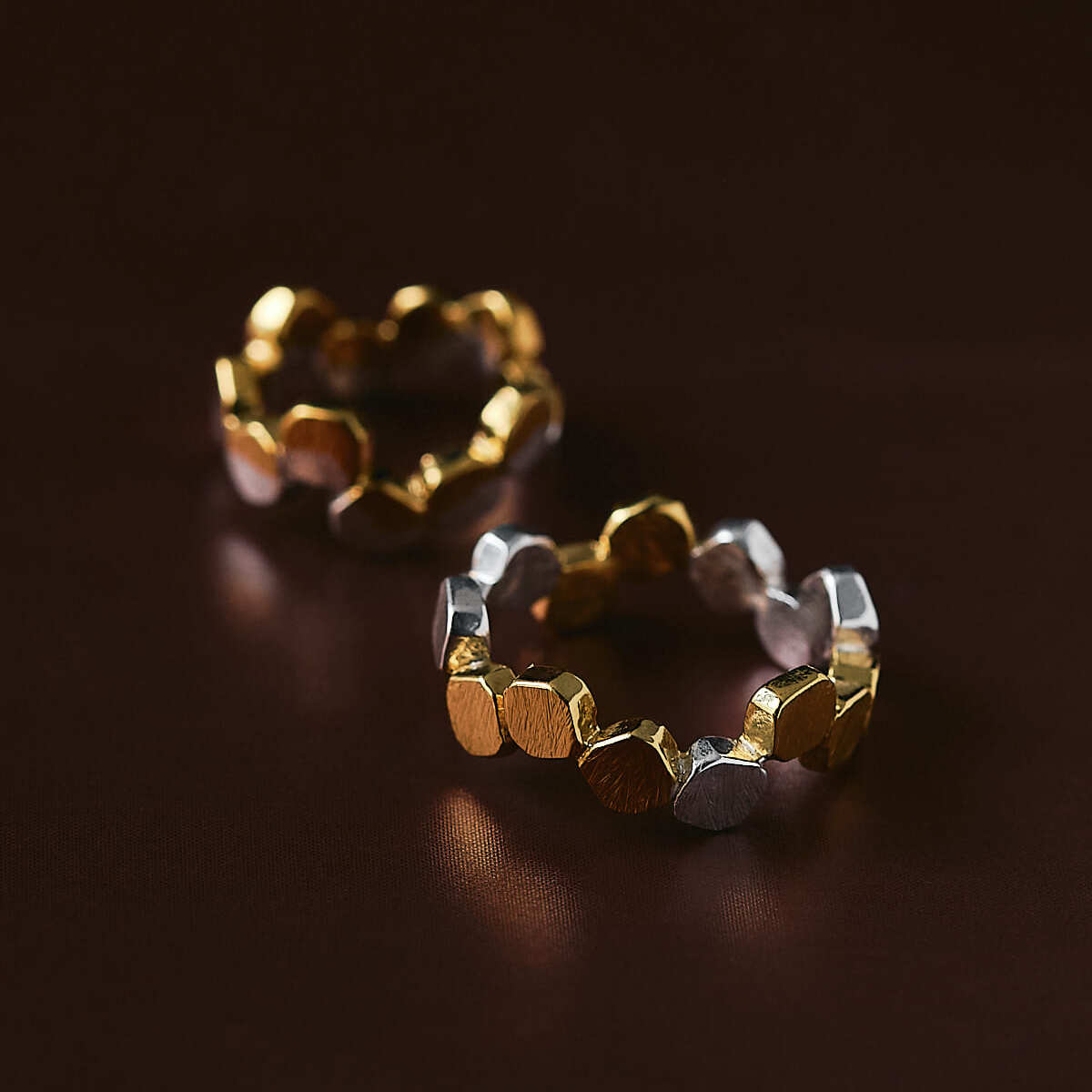 EKATERINA TOLSTAYA Кольцо Конфетти Макси с фрагментами позолоты