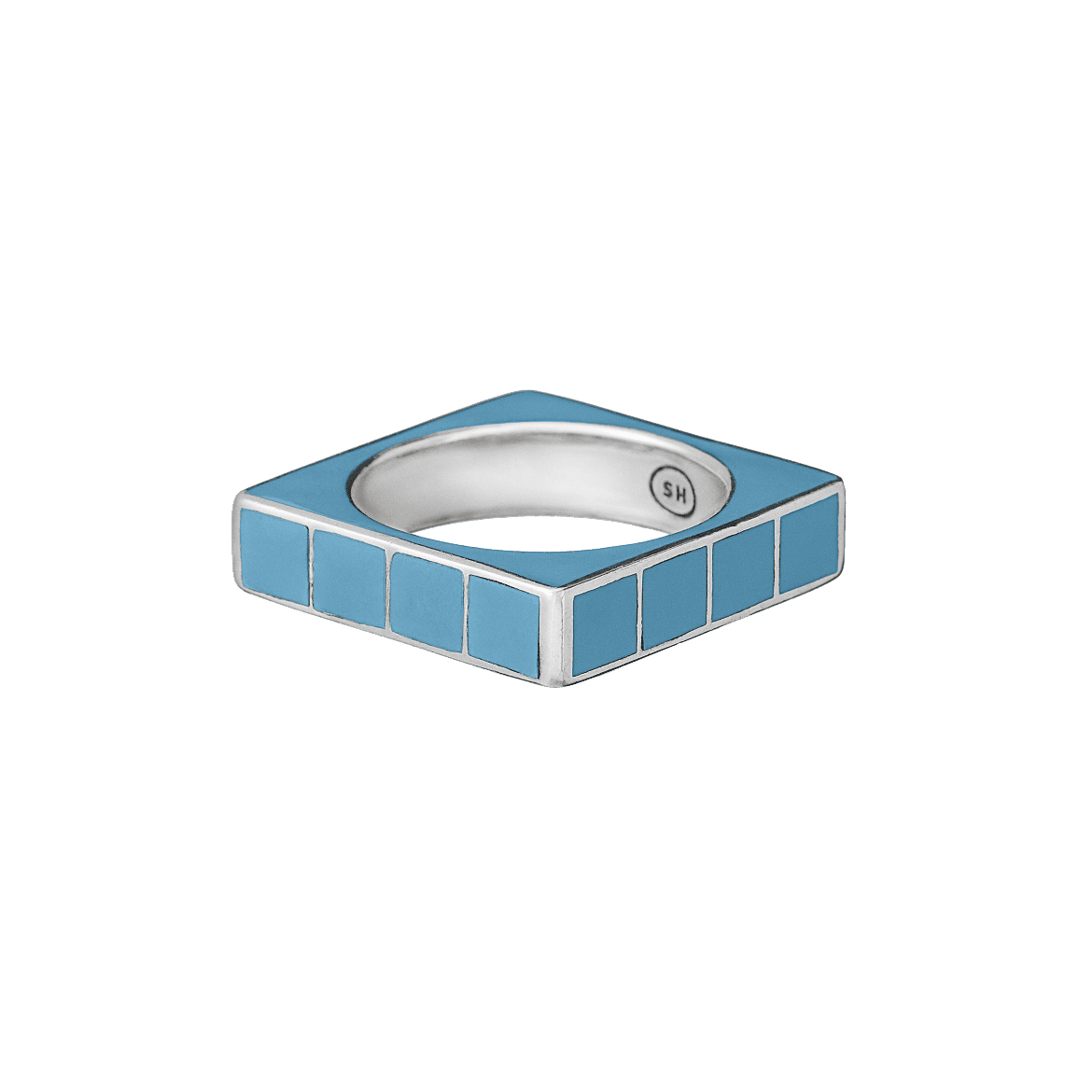 SHAMELESS Кольцо Swimming Pool квадратное голубое