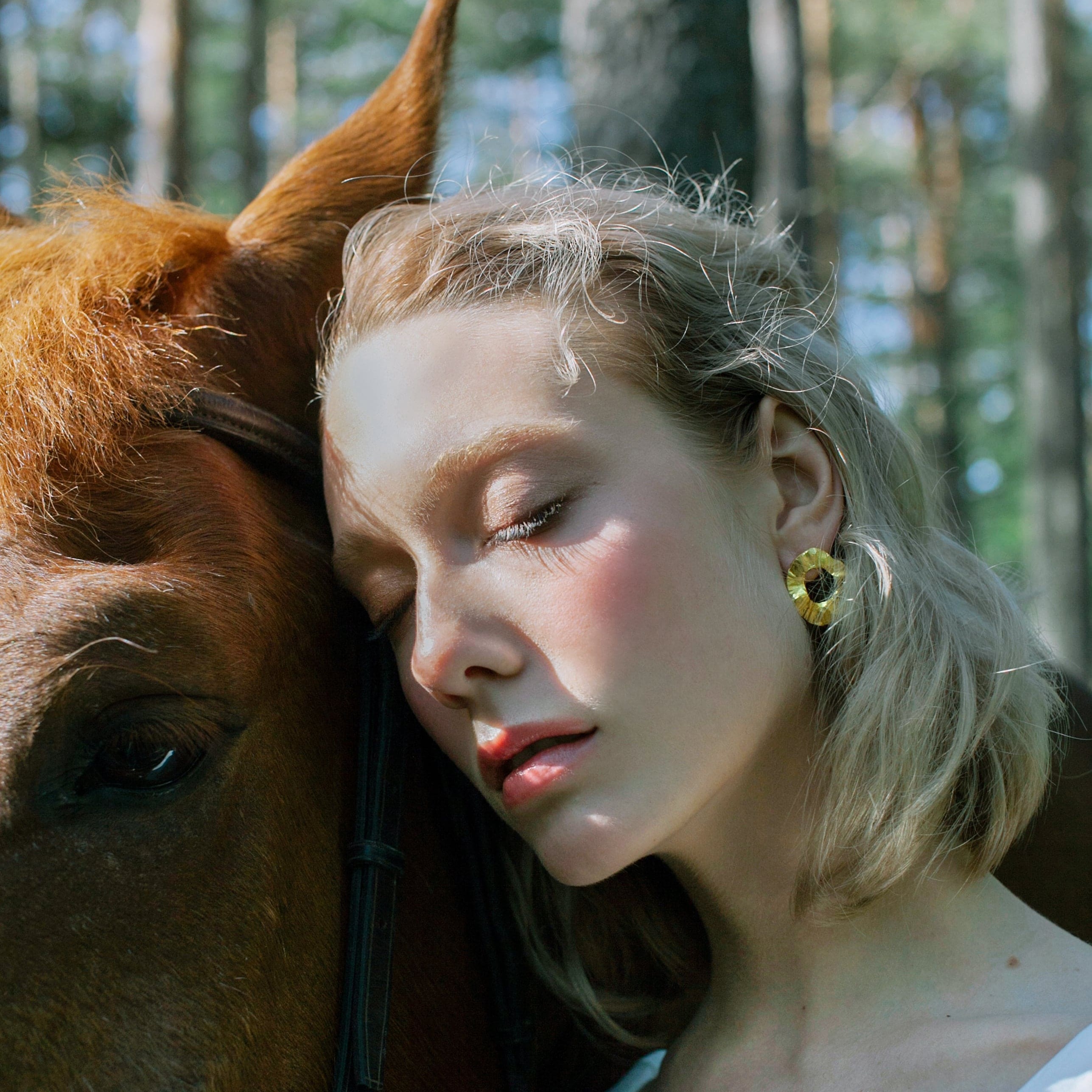 EKATERINA TOLSTAYA Серьги Атоллы, желтая позолота