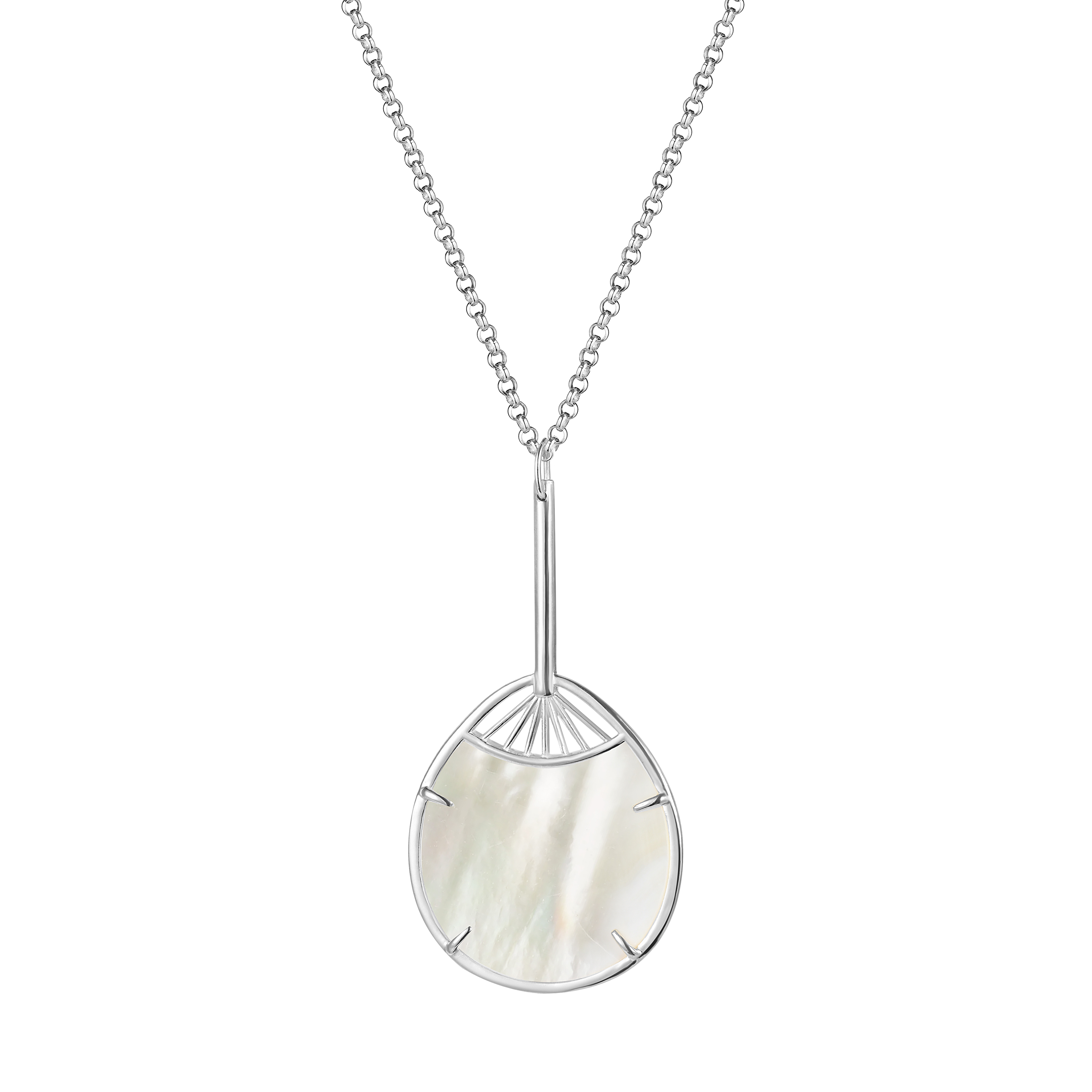 MS. MARBLE Подвеска Веер "Белая Луна"