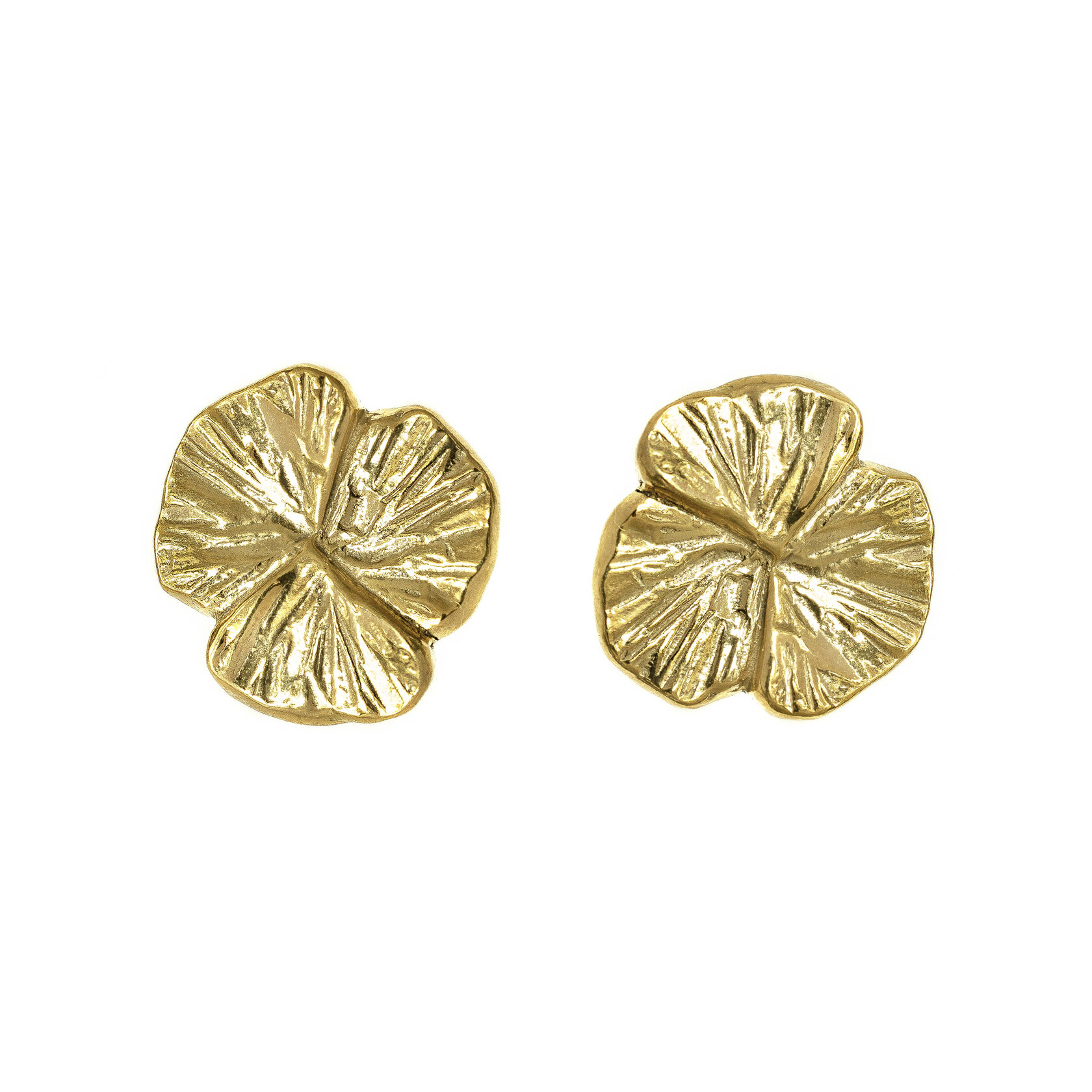 EKATERINA TOLSTAYA Серьги Клевер, желтая позолота