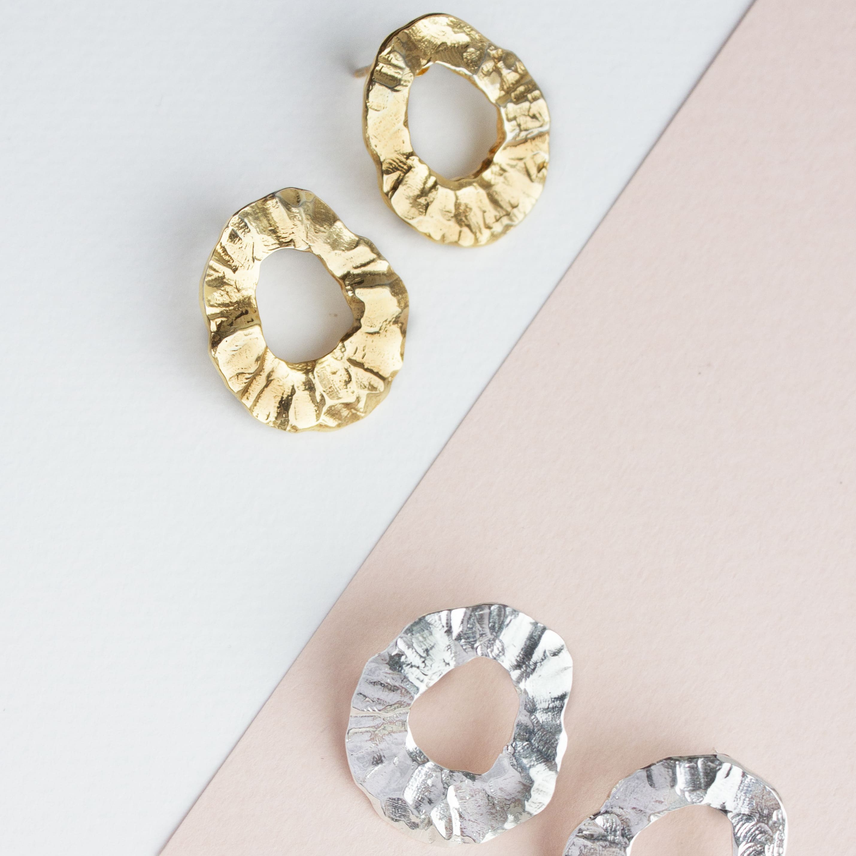 EKATERINA TOLSTAYA Серьги Атоллы, желтая позолота