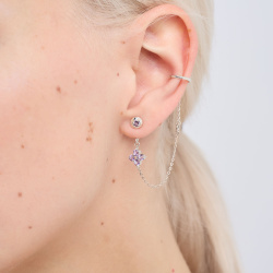 Серьги-трансформеры Principessa с аметистами