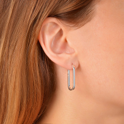 INFANTA Серьги овальные Base 8 на 24 серебро