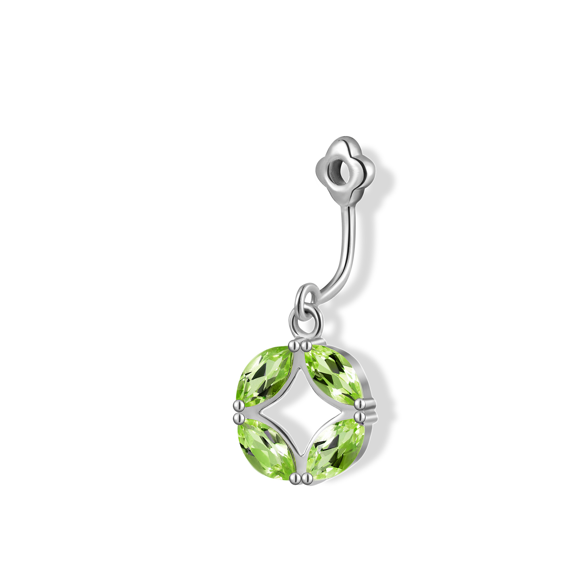 INFANTA Джекет для пусет малый Principessa для серег с хризолитами маркиз в серебре