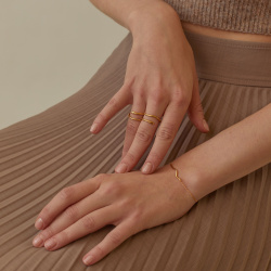 MS. MARBLE кольцо Awakening позолота