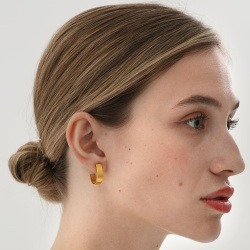 EKATERINA TOLSTAYA Серьга Полукруг базовая, позолота