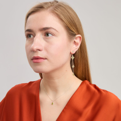 INFANTA Чокер Principessa Goccia с хризолитом в серебре