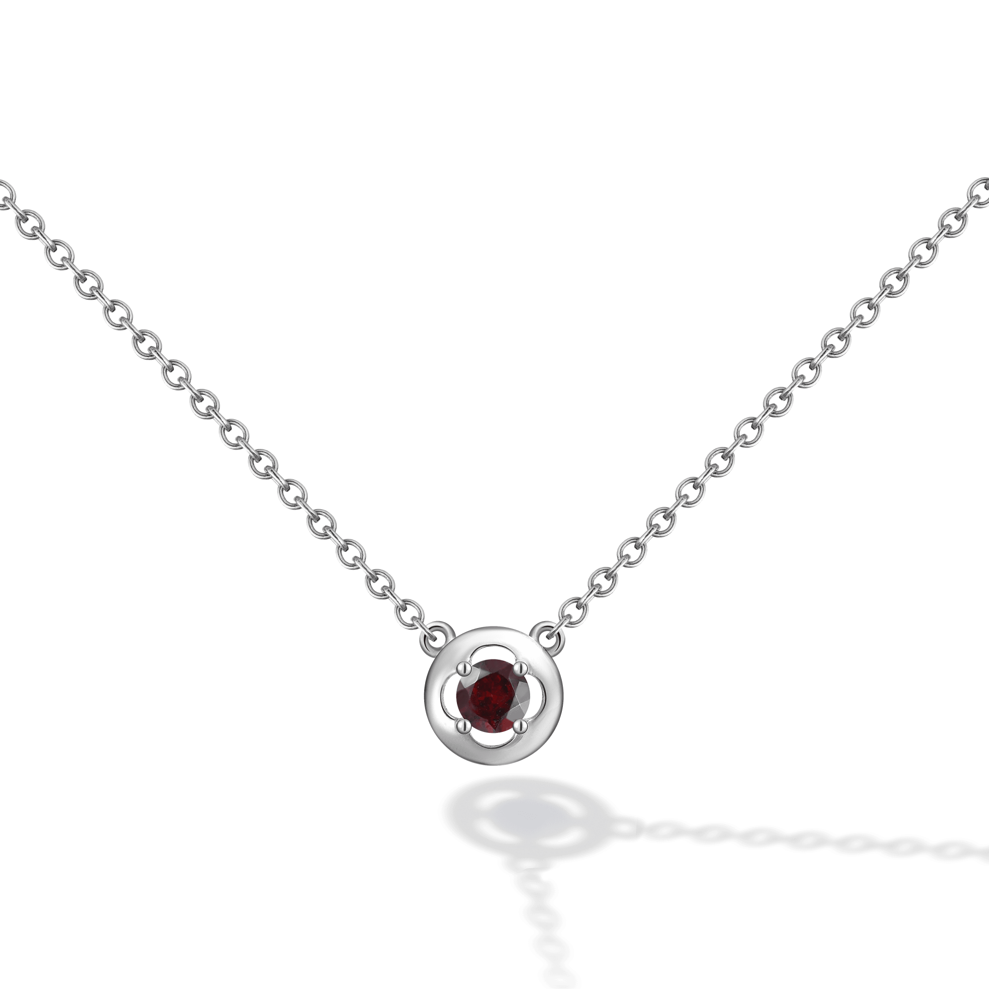 INFANTA Чокер Principessa Cerchio с гранатом в серебре