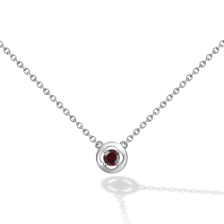 INFANTA Чокер Principessa Cerchio с гранатом в серебре