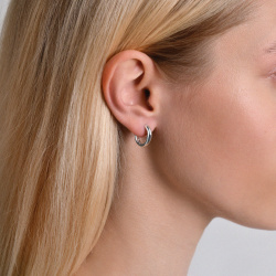 INFANTA Моносерьга Круг - Круг серебро