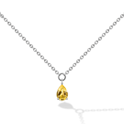 INFANTA Чокер Principessa Goccia с цитрином в серебре