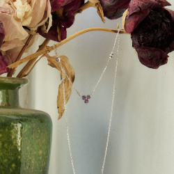 INFANTA Чокер Principessa Trifoglio piccolo с аметистами в серебре