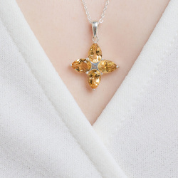 INFANTA Кулон Principessa Pere с цитринами груша