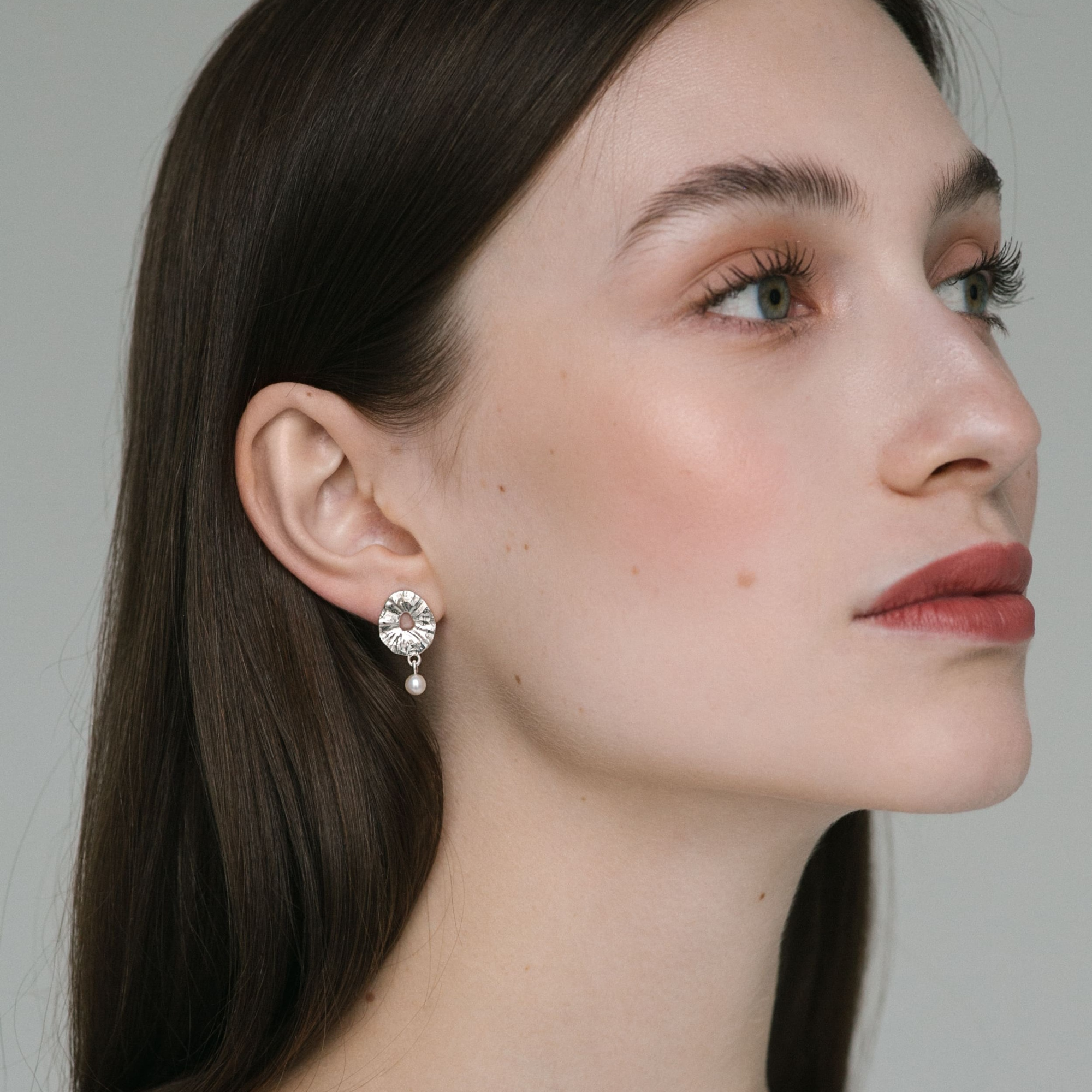 EKATERINA TOLSTAYA Серьги Атоллы мини с жемчугом