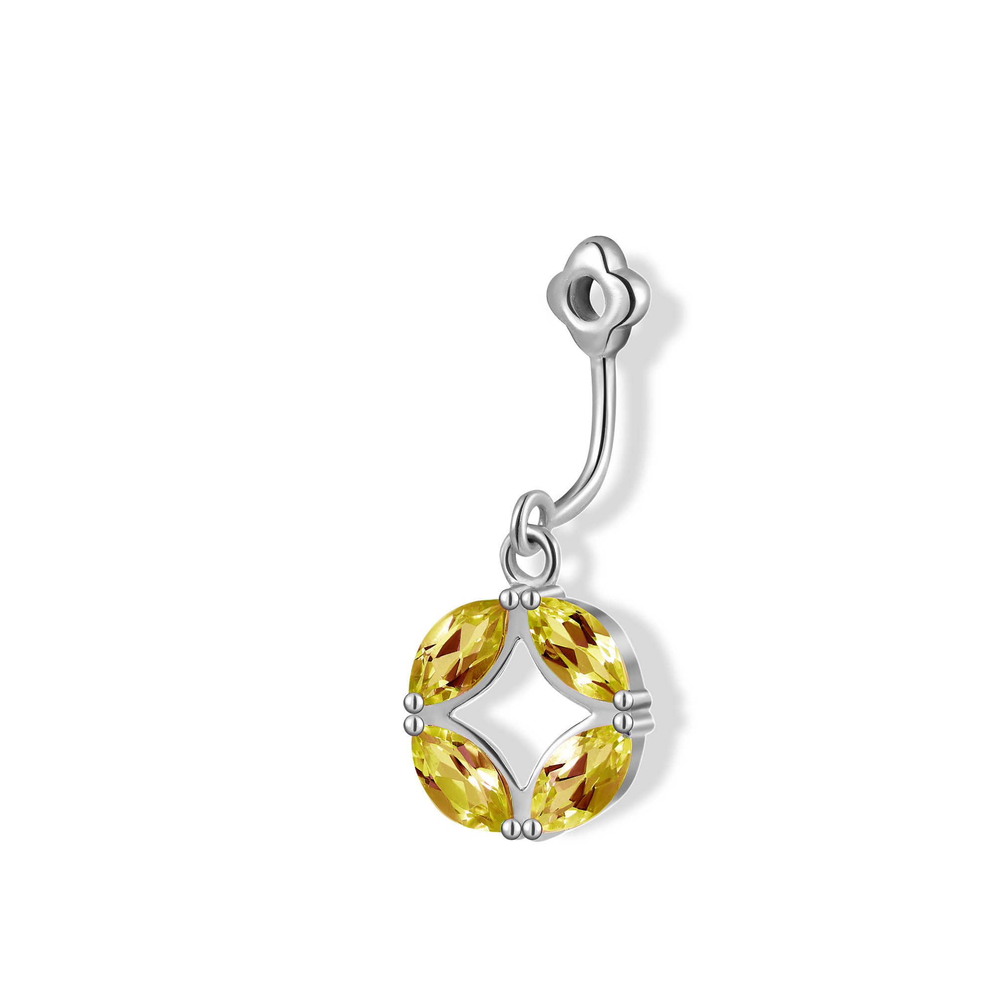 INFANTA Джекет для пусет малый Principessa для серег с цитринами маркиз в серебре