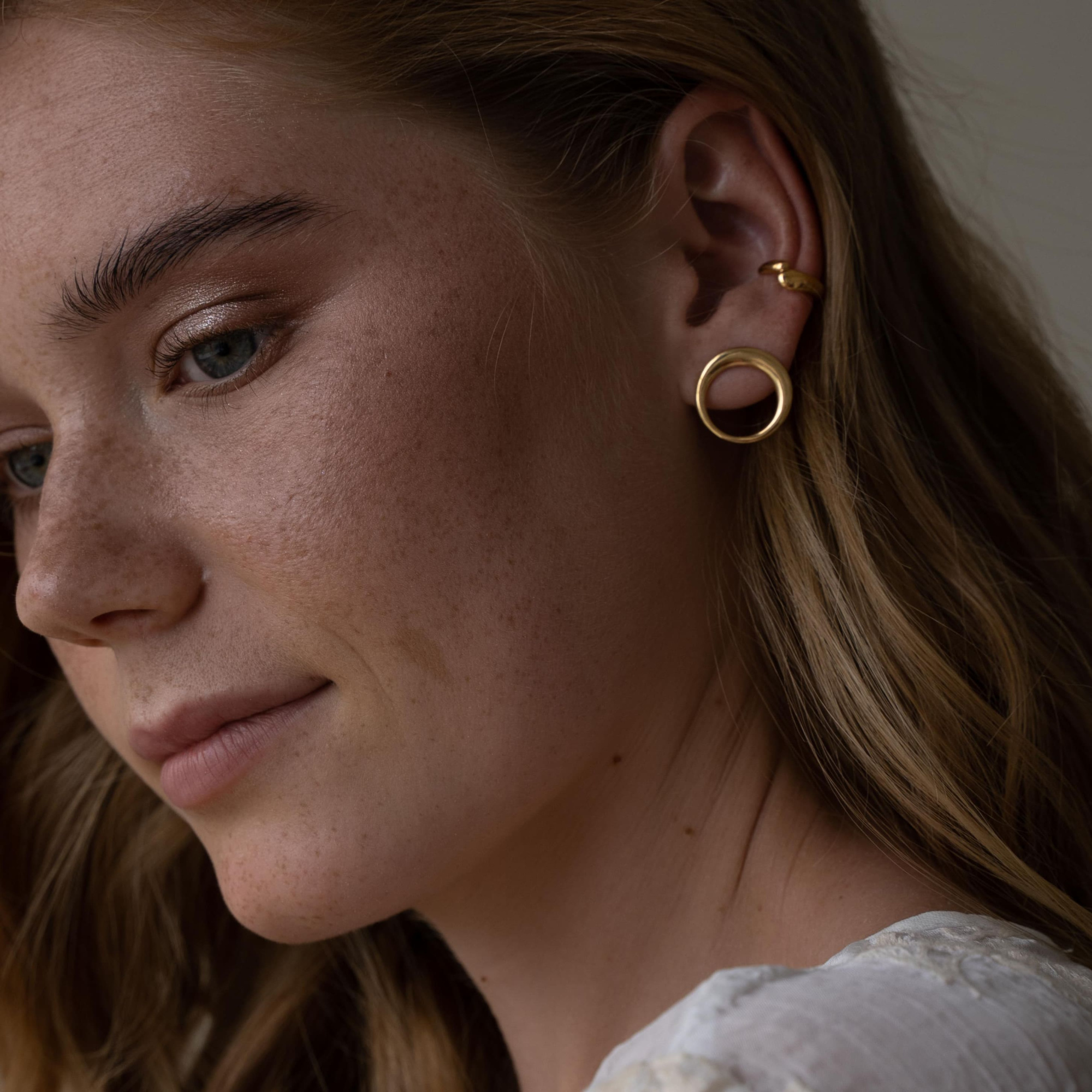 INFANTA Моносерьга Aureola позолота