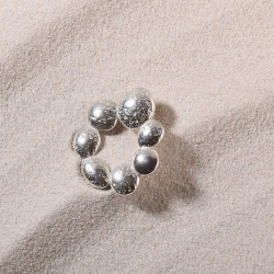 INFANTA Моносерьга круглая Sasso Галька серебро