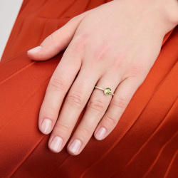 INFANTA Кольцо Principessa Corona с хризолитом