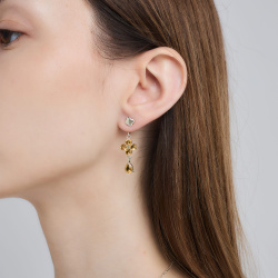 INFANTA Джекет для пусет Principessa Quadrifoglio e pera с цитринами в серебре