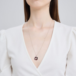 INFANTA Кулон Principessa Marchese Grande с гранатами в серебре