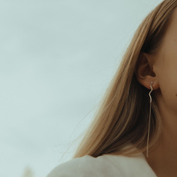 MS. MARBLE серьги Flow серебро