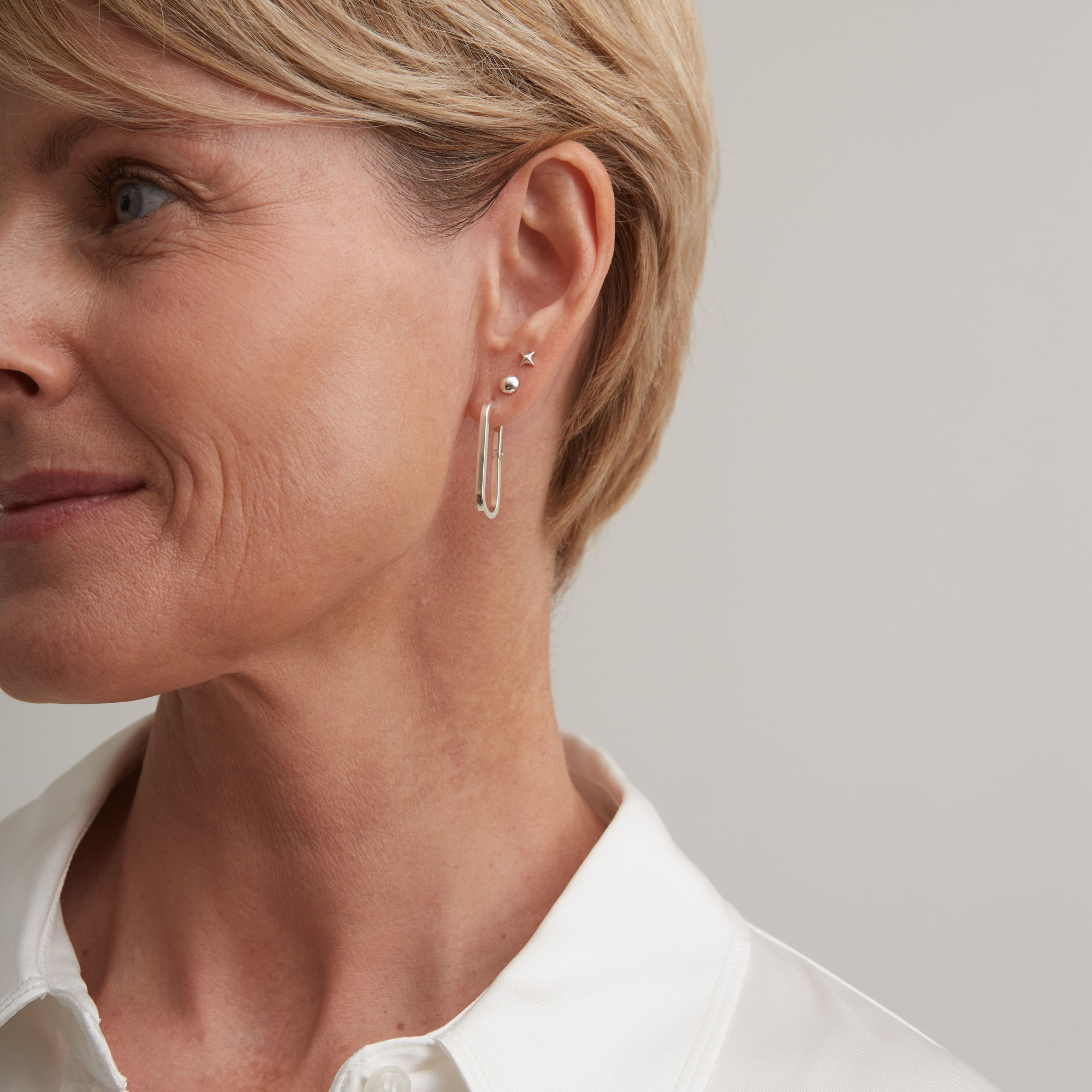 INFANTA Серьги гвоздики Lente piccola серебро