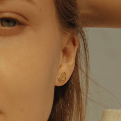 MS. MARBLE серьги-пусеты Insight позолота 