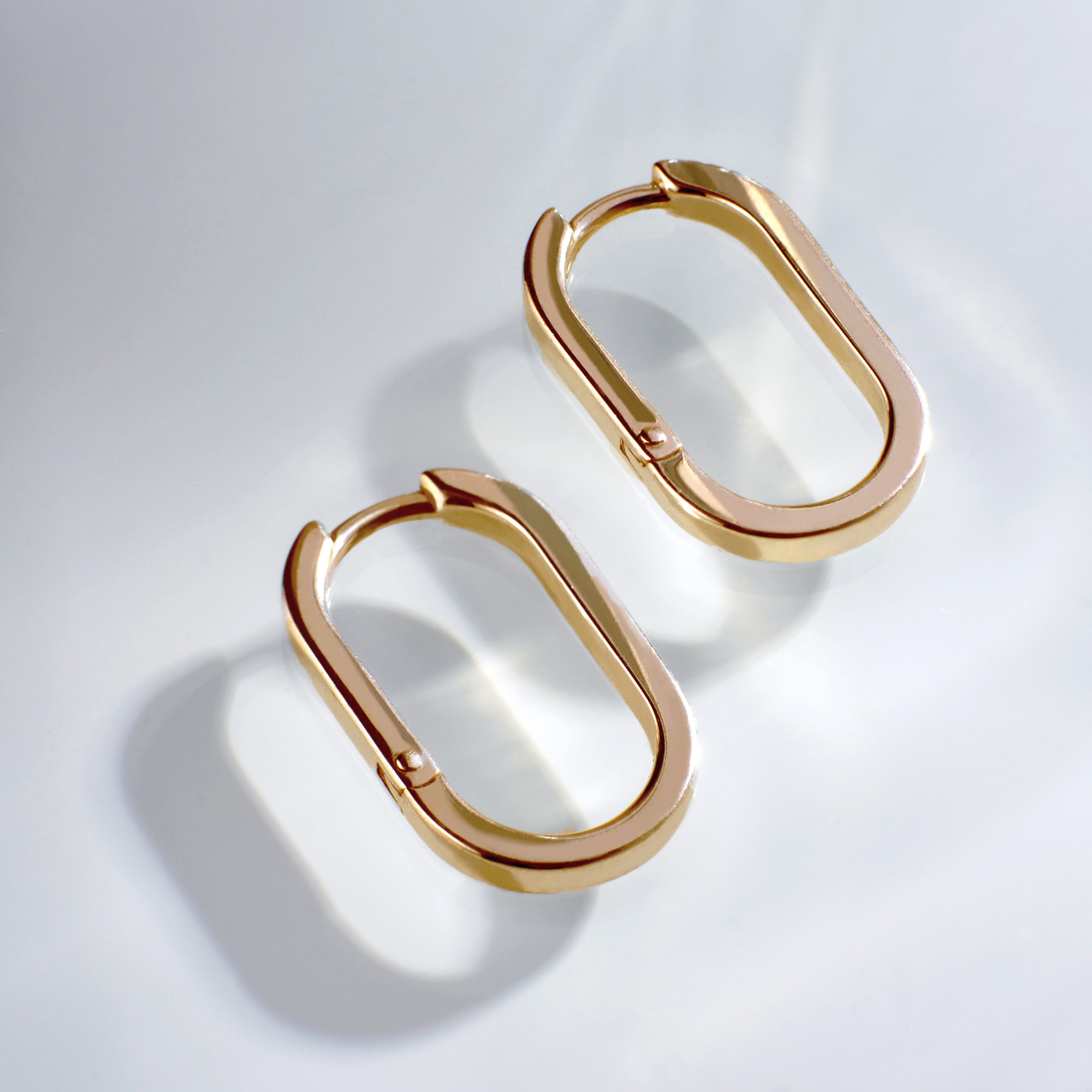 INFANTA Серьги овальные Base 8 на 16 позолота