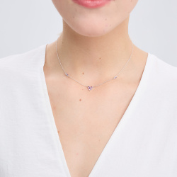 INFANTA Чокер Principessa Trifoglio piccolo с аметистами в серебре