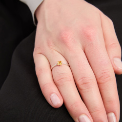 INFANTA Кольцо Principessa Punto с цитрином в серебре