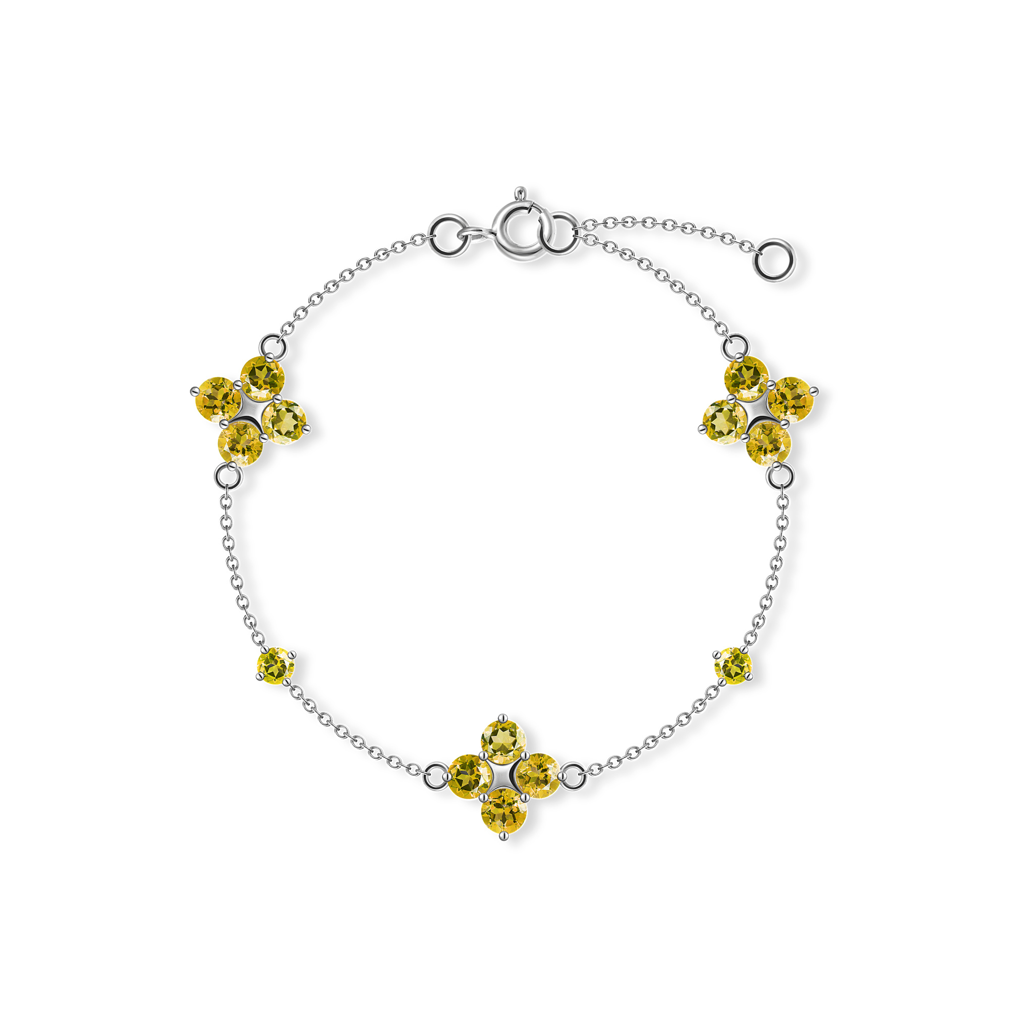 INFANTA Браслет Principessa Quadrifoglio с цитринами