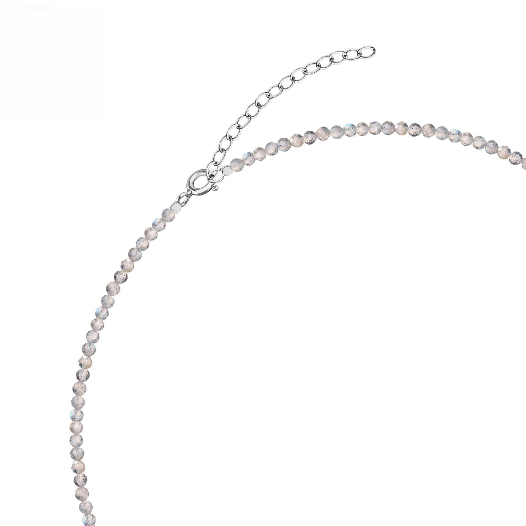 MS. MARBLE Чокер с лабрадоритом серебро