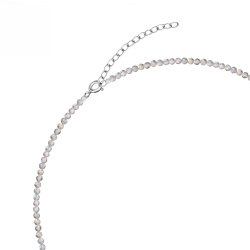 MS. MARBLE Чокер с лабрадоритом серебро