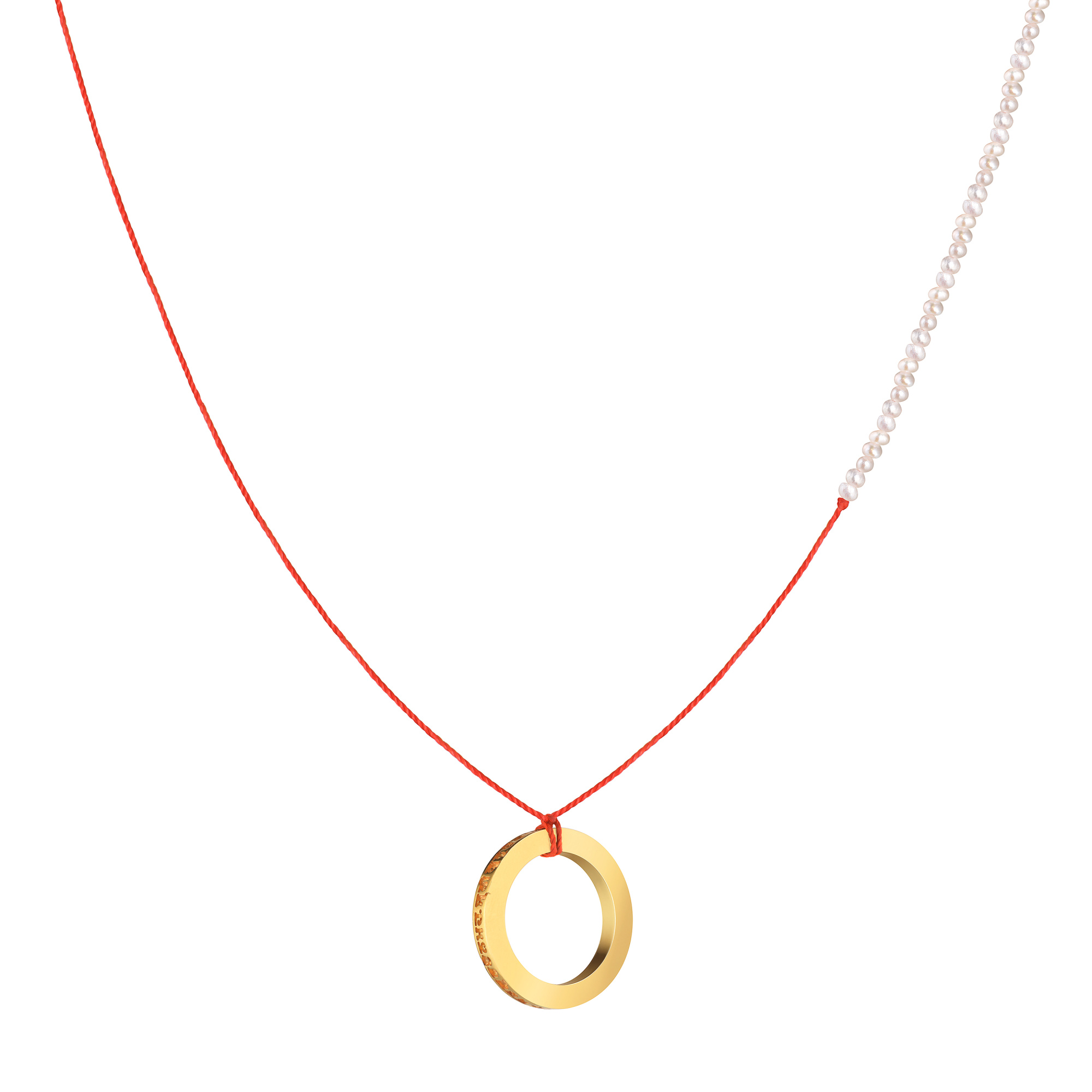 MS. MARBLE подвеска Mantra жемчуг позолота