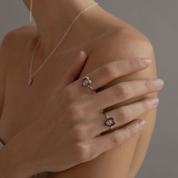 MS. MARBLE Кольцо Third eye серебро