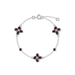 INFANTA Браслет Principessa Quadrifoglio с гранатами