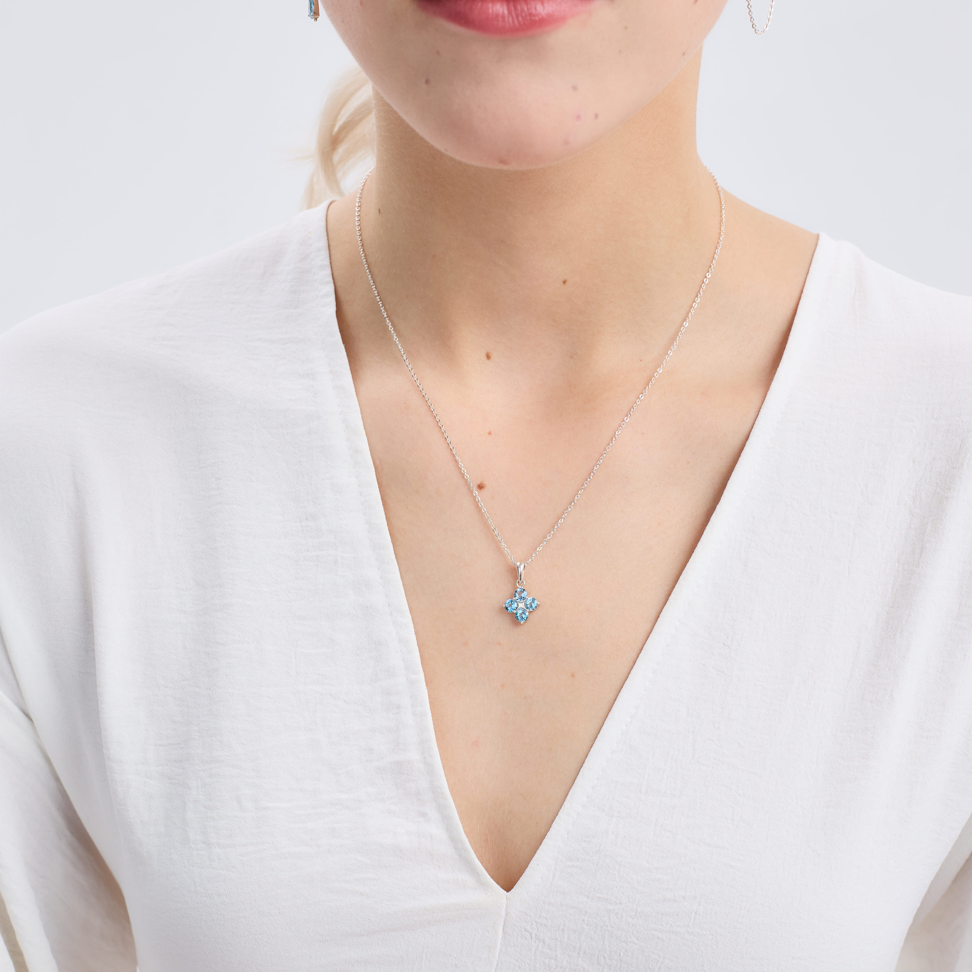 INFANTA Кулон Principessa Quadrifoglio с топазами круг