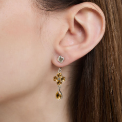 INFANTA Джекет для пусет Principessa Quadrifoglio e pera с цитринами в серебре