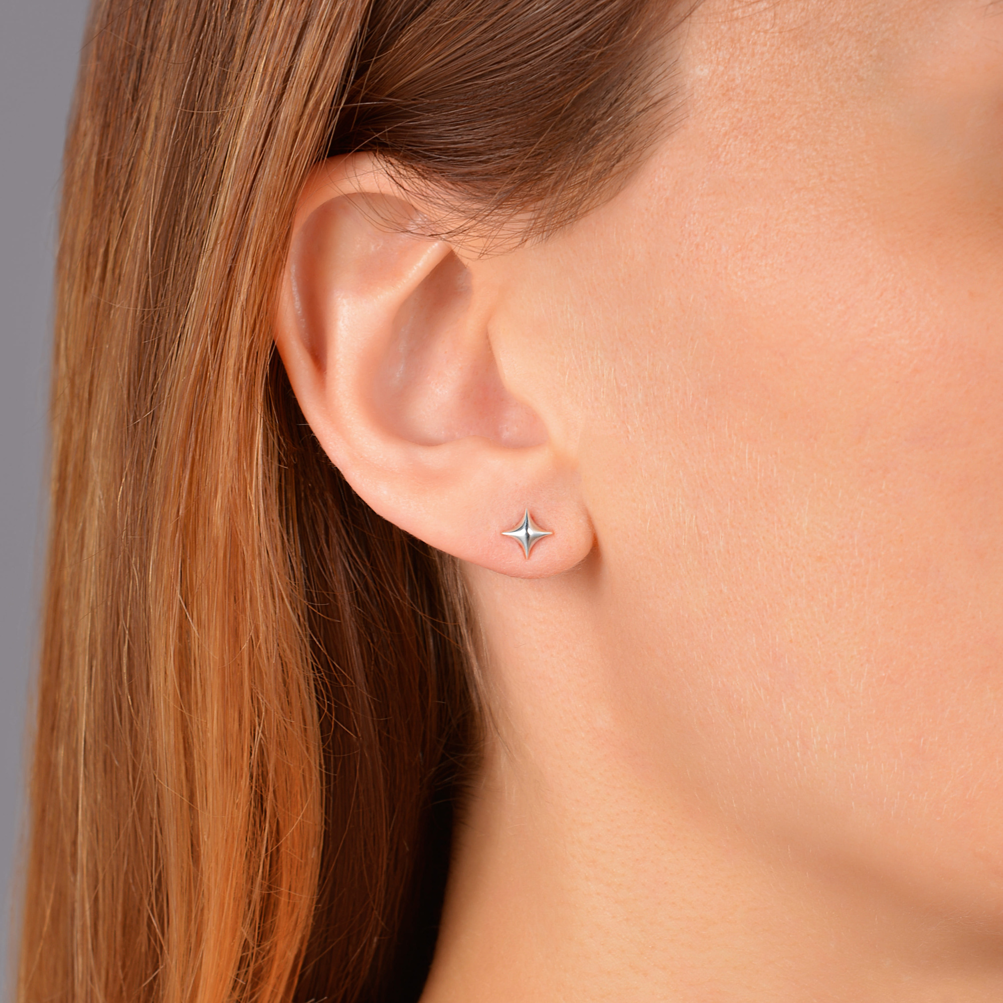 INFANTA Серьги гвоздики Stella granda серебро