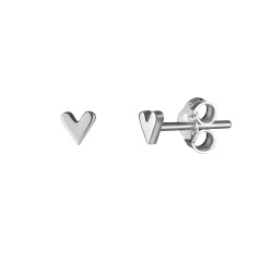 MS. MARBLE серьга-пусет Symbol filled heart серебро