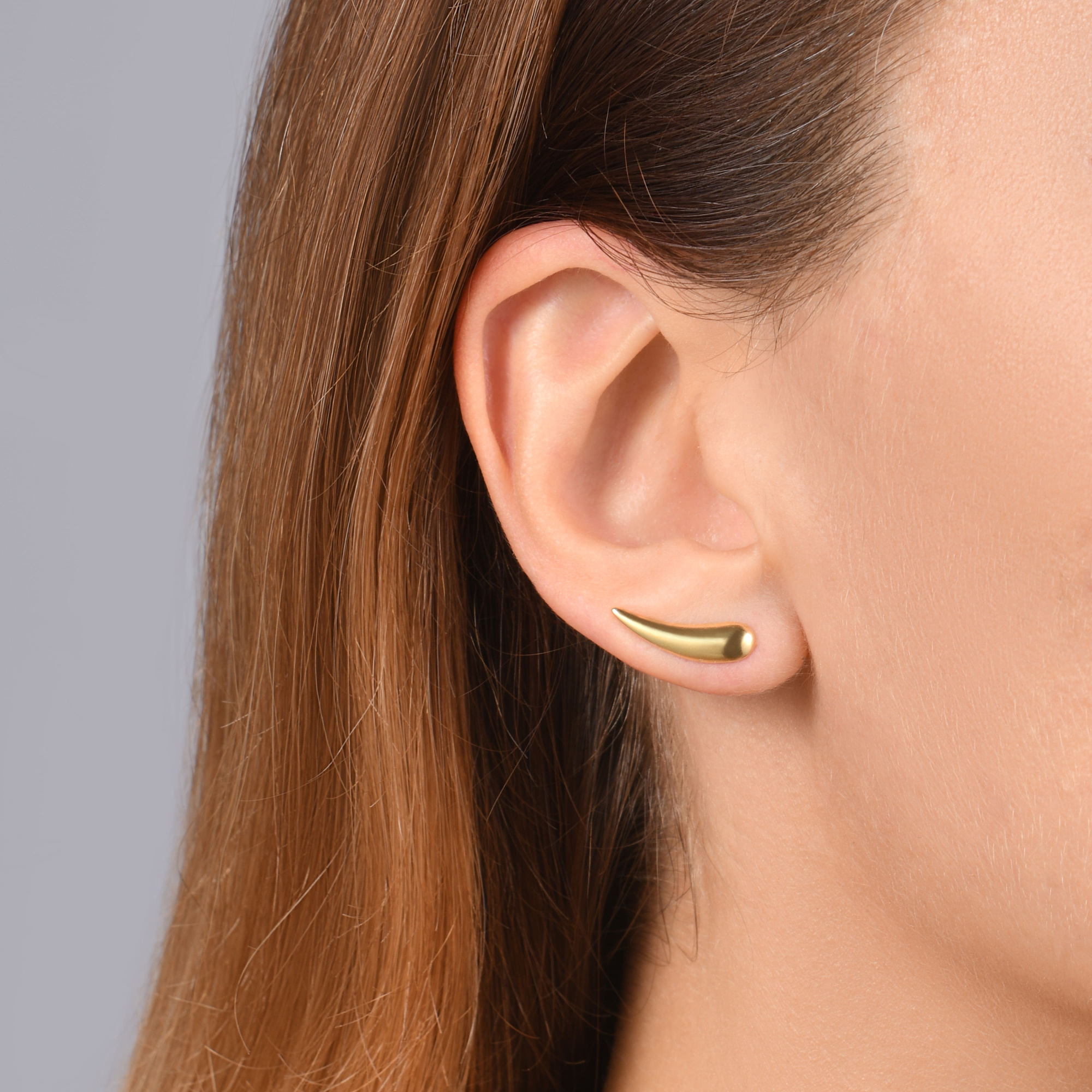 INFANTA Клаймбер Virgola grande на правое ухо позолота