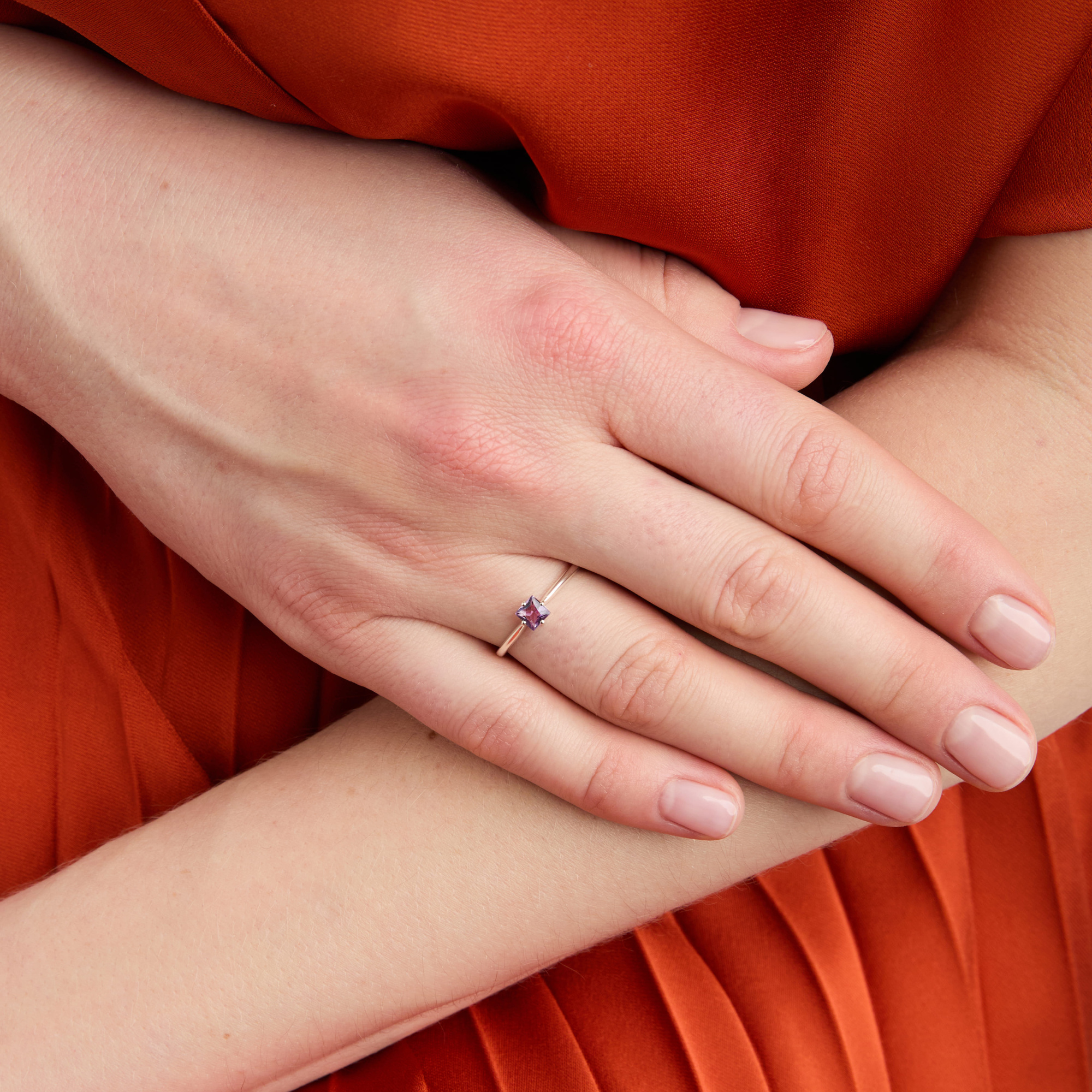 INFANTA Кольцо Principessa Punto с аметистом в серебре