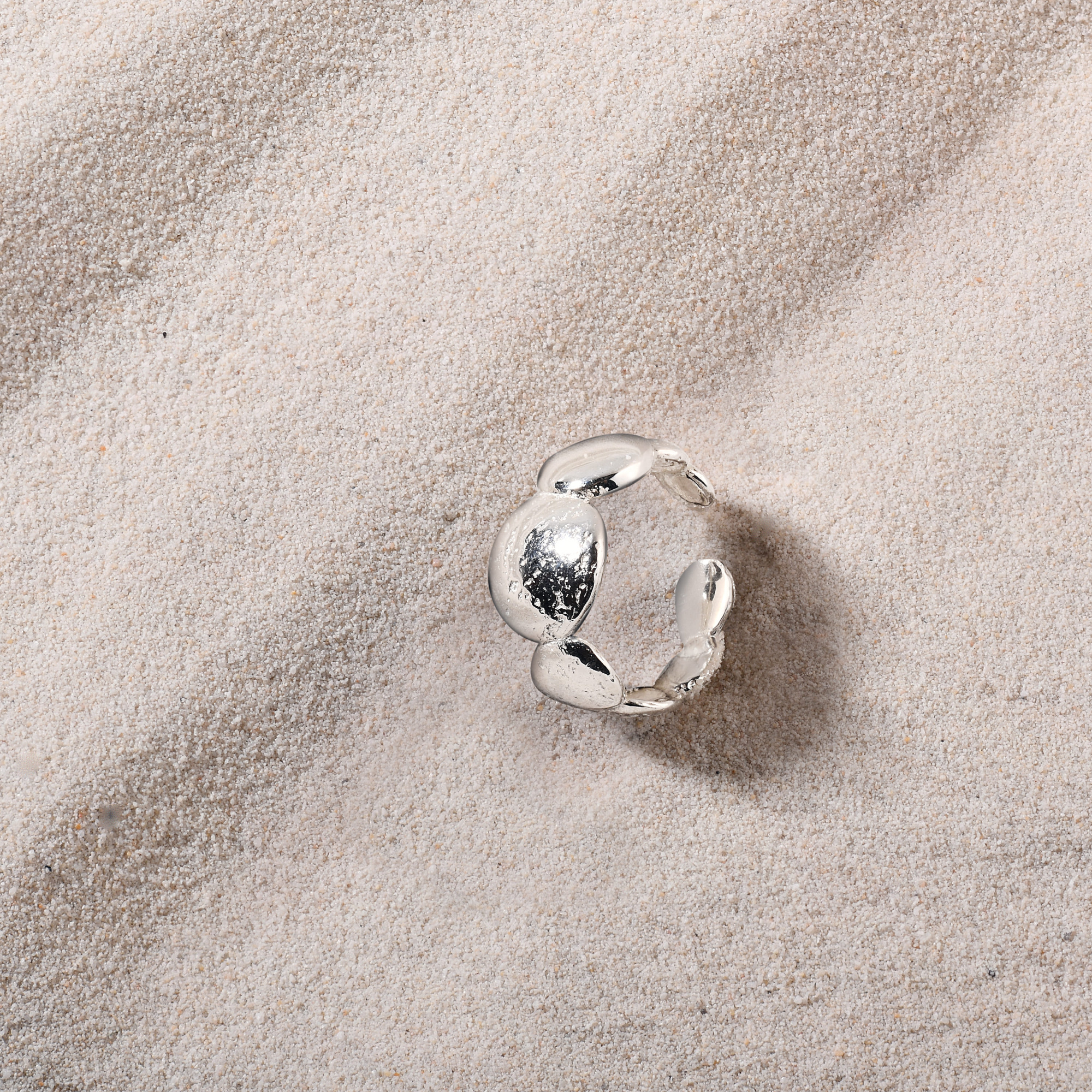 INFANTA Кафф Sasso Галька серебро