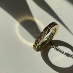 MS. MARBLE подвеска Mantra на цепочке позолота