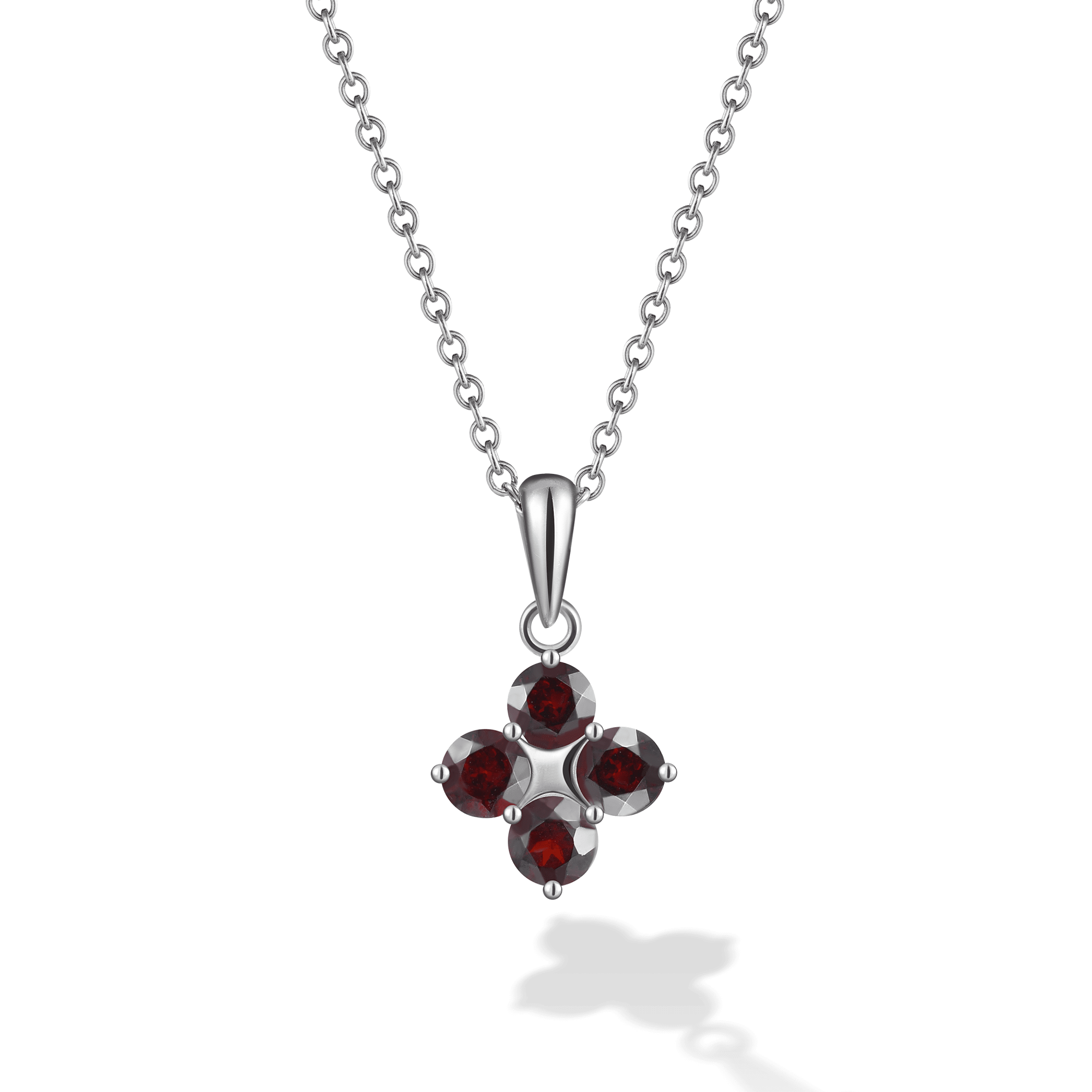 INFANTA Кулон Principessa Quadrifoglio с гранатами круг
