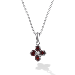 INFANTA Кулон Principessa Quadrifoglio с гранатами круг